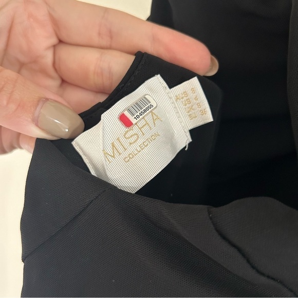 Misha Collection Elosia Crisscross Back Jumpsuit in Black sz 4 - Picture 6 of 6